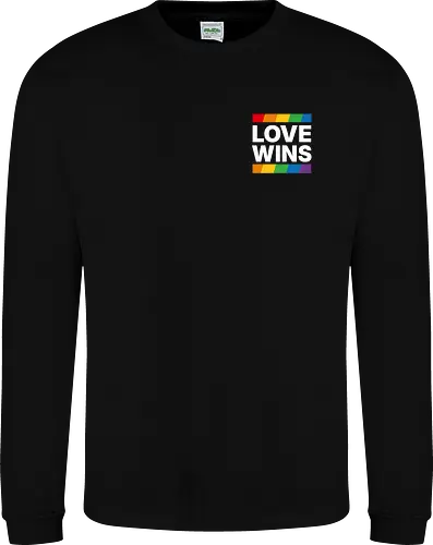 LOVE WINS - Pocket - weiß - Sweatshirt