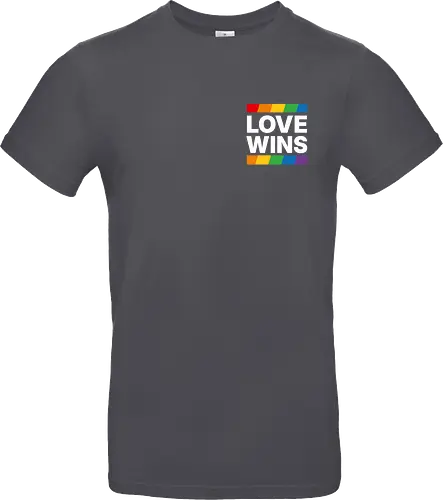 LOVE WINS - Pocket - weiß - Standard T-Shirt