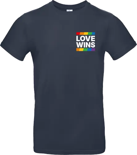 LOVE WINS - Pocket - weiß - Standard T-Shirt