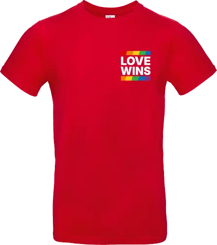 LOVE WINS - Pocket - weiß - Standard T-Shirt