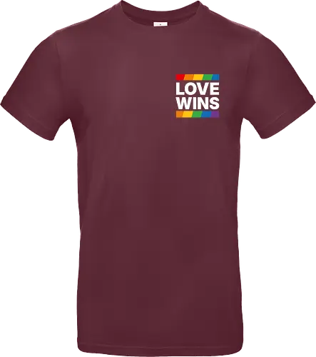 LOVE WINS - Pocket - weiß - Standard T-Shirt