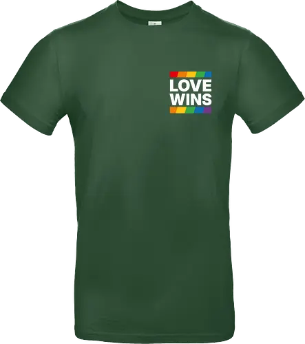 LOVE WINS - Pocket - weiß - Standard T-Shirt