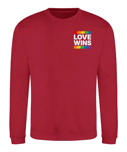 LOVE WINS - Pocket - weiß - Sweatshirt