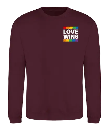 LOVE WINS - Pocket - weiß - Sweatshirt