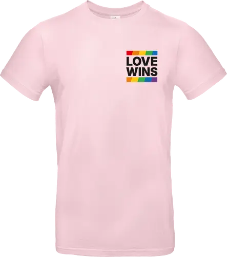 LOVE WINS - Pocket - schwarz - Standard T-Shirt