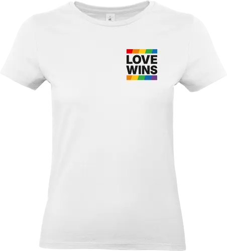 LOVE WINS - Pocket - schwarz - Standard T-Shirt (Women)