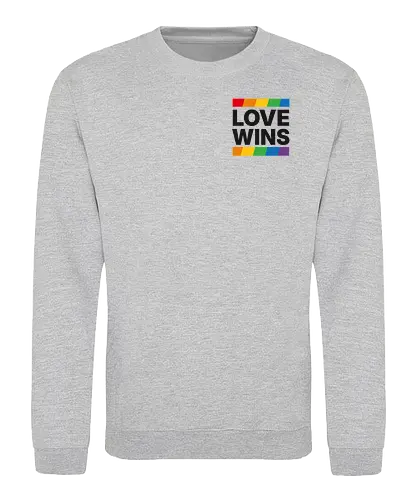LOVE WINS - Pocket - schwarz - Sweatshirt