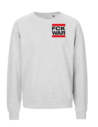 FCK WAR - Pocket - schwarz - Fairtrade Sweatshirt
