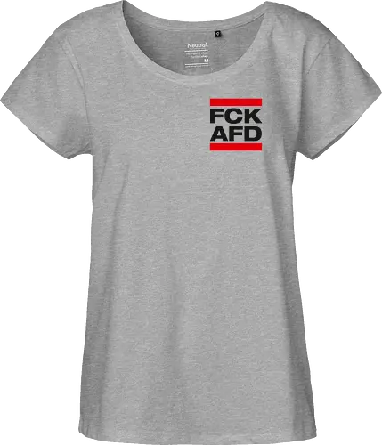 FCK AFD - Pocket - schwarz - Fairtrade Girl Shirt