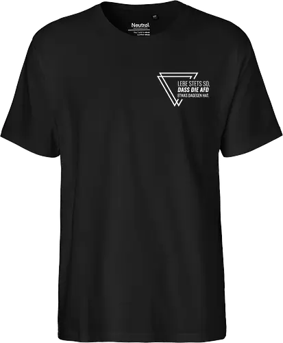 Lebe stets so... - Pocket - weiß - Fairtrade T-Shirt
