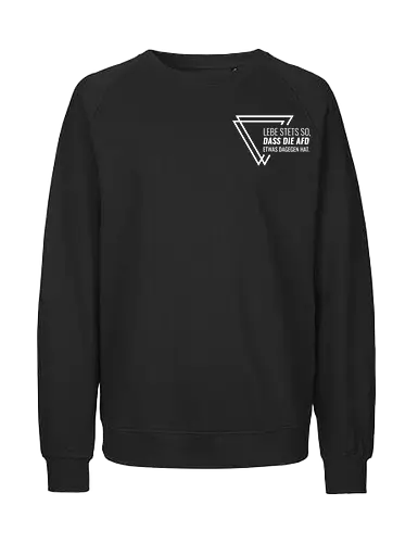 Lebe stets so... - Pocket - weiß - Fairtrade Sweatshirt