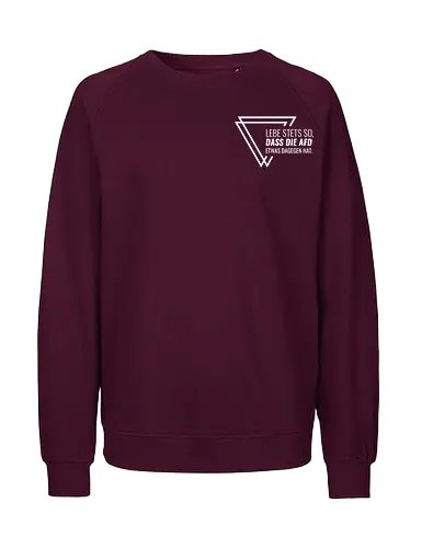 Lebe stets so... - Pocket - weiß - Fairtrade Sweatshirt