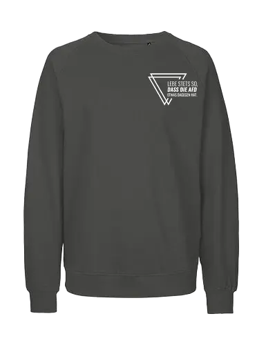 Lebe stets so... - Pocket - weiß - Fairtrade Sweatshirt
