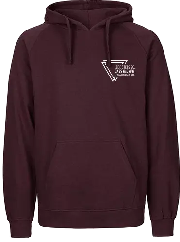 Lebe stets so... - Pocket - weiß - Fairtrade Hoodie