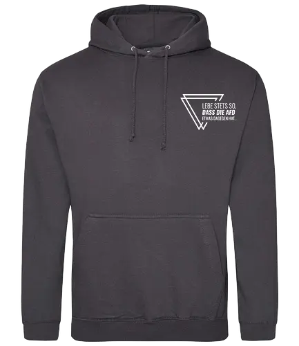 Lebe stets so... - Pocket - weiß - Standard Hoodie