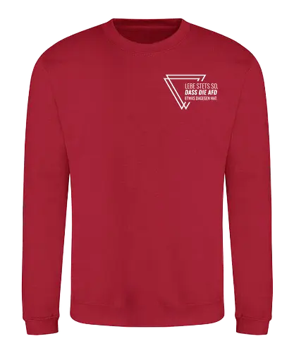 Lebe stets so... - Pocket - weiß - Sweatshirt