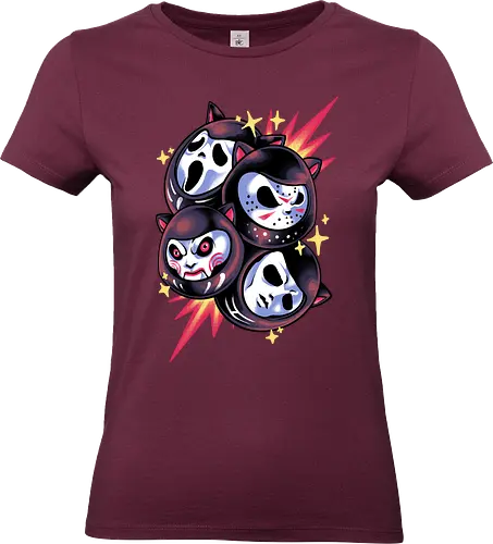 darkness daruma - horror, halloween, cool, cute, fun, funny, daruma, japanese, ghostface, jigsaw - Standard T-Shirt (Women)