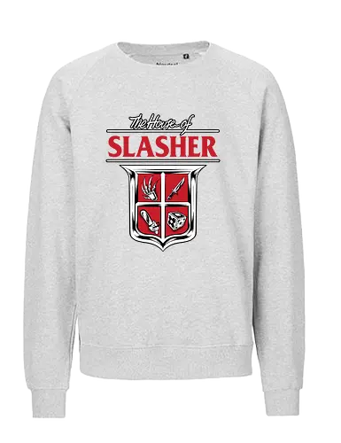 house of slasher - horror, halloween, cool, cute, fun, funny, daruma, japanese, ghostface, jigsaw - Fairtrade Sweatshirt