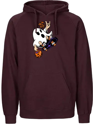 trick or flip  - horror, halloween, cool, cute, fun, Pen and Paper, game, plant, cartoon, monster - Fairtrade Hoodie