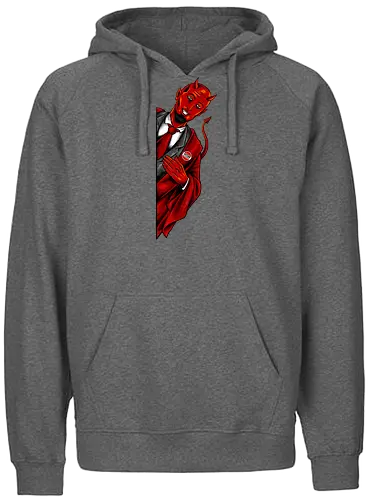 satan saw you  - horror, halloween, cool, cute, fun, satan, parody, demon, devil - Fairtrade Hoodie