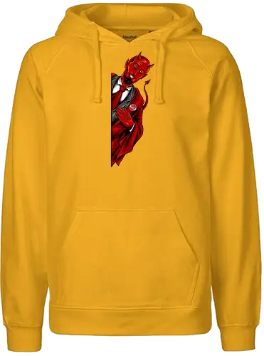satan saw you  - horror, halloween, cool, cute, fun, satan, parody, demon, devil - Fairtrade Hoodie