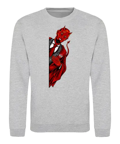 satan saw you  - horror, halloween, cool, cute, fun, satan, parody, demon, devil - Sweatshirt