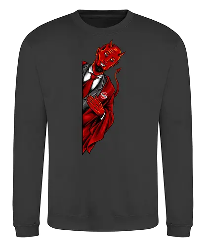 satan saw you  - horror, halloween, cool, cute, fun, satan, parody, demon, devil - Sweatshirt