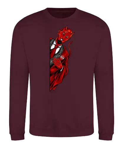 satan saw you  - horror, halloween, cool, cute, fun, satan, parody, demon, devil - Sweatshirt