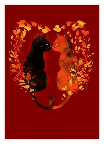 Cats,fall and love