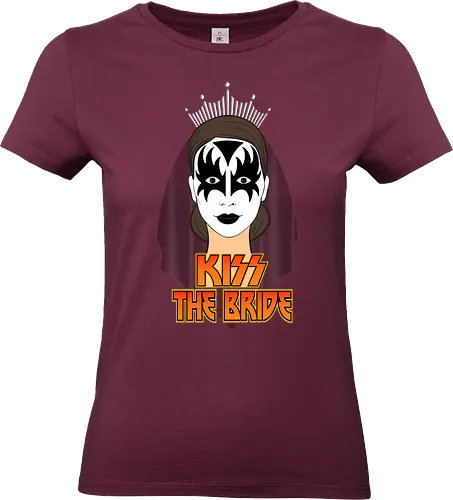 Kiss The Bride Rock Art - funny, gaming, anime, nerd, television, joke, meme, vintage, funny quote, memes, funnytee, funny pop, humor, parody, geek - Standard T-Shirt (Women)