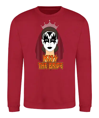 Kiss The Bride Rock Art - funny, gaming, anime, nerd, television, joke, meme, vintage, funny quote, memes, funnytee, funny pop, humor, parody, geek - Sweatshirt