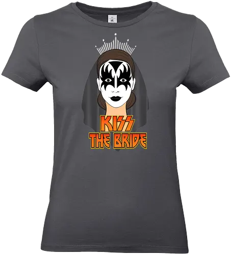 Kiss The Bride Rock Art - funny, gaming, anime, nerd, television, joke, meme, vintage, funny quote, memes, funnytee, funny pop, humor, parody, geek - Standard T-Shirt (Women)