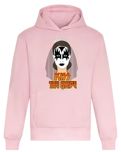 Kiss The Bride Rock Art - funny, gaming, anime, nerd, television, joke, meme, vintage, funny quote, memes, funnytee, funny pop, humor, parody, geek - Heavyweight Hoodie