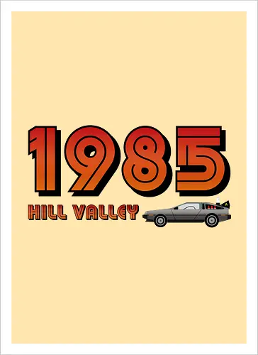 Hill Valley 1985 Vintage Art 