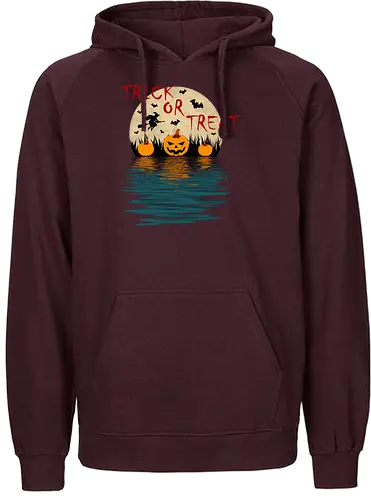 Trick Or Treat Halloween Art - halloween, funny halloween, funny quote, geek, happy halloween, humor, joke, meme, memes, nerd, parody, spooky, trick or treat, vintage halloween art - Fairtrade Hoodie