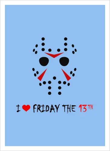 I Love Friday The 13th Vintage Art