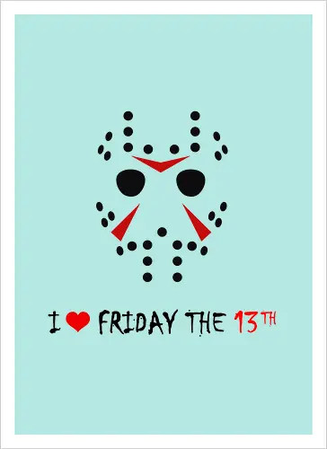 I Love Friday The 13th Vintage Art