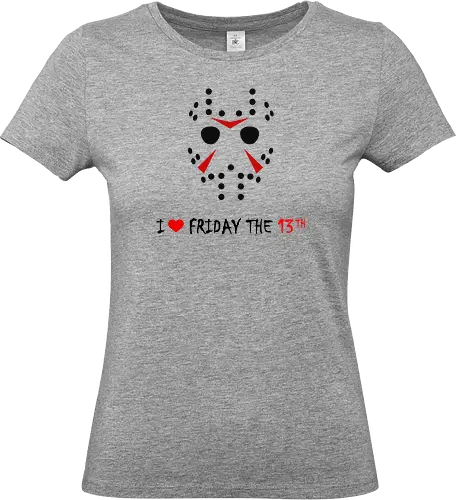 I Love Friday The 13th Vintage Art - funny, friday the 13th, funny halloween, funny pop, funny quote, geek, halloween, happy halloween, horror movie, joke, meme, nerd, parody, vintage, camp crystal lake - Standard T-Shirt (Women)