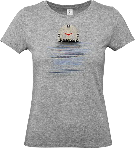 Camp Crystal Lake Moonshine Art - funny, camp crystal lake, friday the 13th, funny halloween, funny quote, geek, halloween, happy halloween, horror movie, humor, jason voorhees, joke, meme, parody, vintage - Standard T-Shirt (Women)