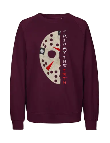 Friday The 13th Vintage Art - funny, camp crystal lake, friday the 13th, funny halloween, funny quote, geek, halloween, happy halloween, horror movie, humor, joke, meme, parody, vintage - Fairtrade Sweatshirt