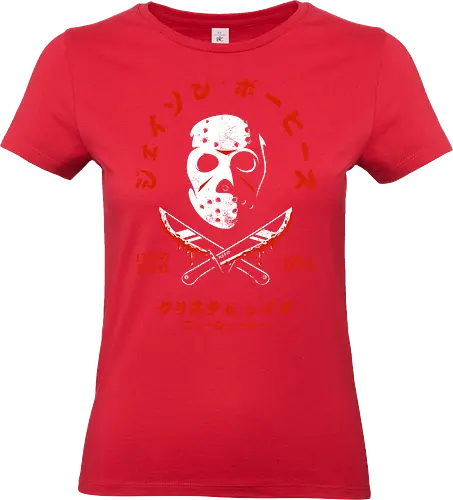 Japanese Friday the 13th Distressed - slasher, horror, halloween, friday the 13th, scary, crystal lake, baseball, killer, trick or treat, mask, serial killer, devil, 13, demon, ghoul, paranormal, gore, thriller, horror movie, creepy - Standard T-Shirt (Women)
