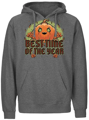 Pumpkin Autumn Halloween - Halloween, Pumpkin Autumn, fall, holiday, october, Cute, fun, funny, spooky, creepy, scary, trick or treat, leaves - Fairtrade Hoodie