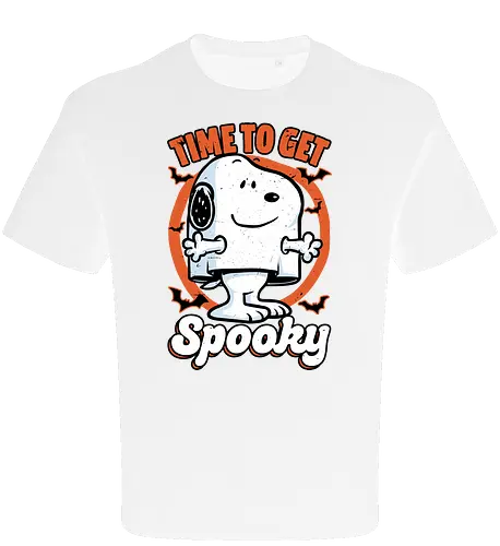 Spooky Beagle Halloween - Halloween, Spooky, Spooky Season, Mystery, Candy, Horror, October, Surprise, creepy, ghost, trick or treat, cute, boo, pet, beagle, dog, comic, bat, bats, peanuts - Oversize T-Shirt