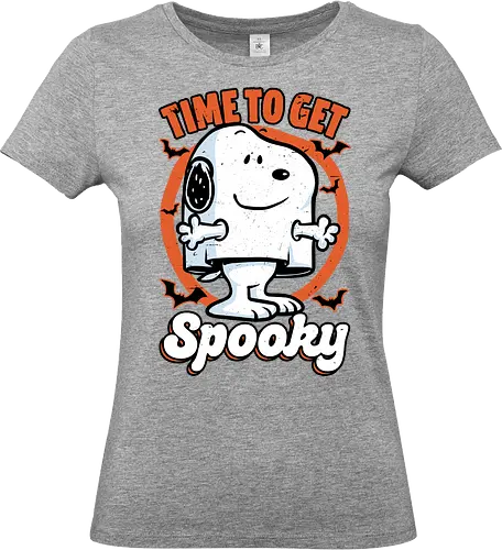 Spooky Beagle Halloween - Halloween, Spooky, Spooky Season, Mystery, Candy, Horror, October, Surprise, creepy, ghost, trick or treat, cute, boo, pet, beagle, dog, comic, bat, bats, peanuts - Standard T-Shirt (Women)