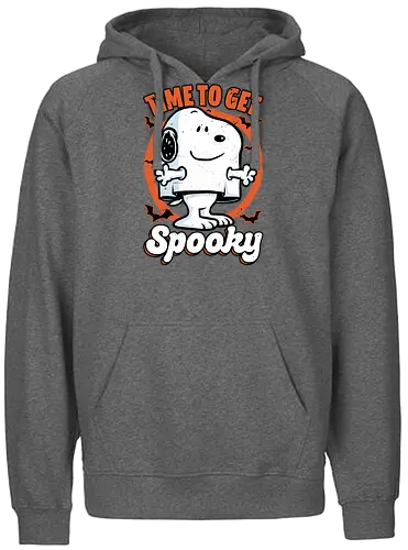Spooky Beagle Halloween - Halloween, Spooky, Spooky Season, Mystery, Candy, Horror, October, Surprise, creepy, ghost, trick or treat, cute, boo, pet, beagle, dog, comic, bat, bats, peanuts - Fairtrade Hoodie