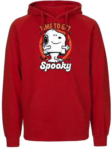 Spooky Beagle Halloween - Halloween, Spooky, Spooky Season, Mystery, Candy, Horror, October, Surprise, creepy, ghost, trick or treat, cute, boo, pet, beagle, dog, comic, bat, bats, peanuts - Fairtrade Hoodie