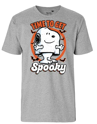 Spooky Beagle Halloween - Halloween, Spooky, Spooky Season, Mystery, Candy, Horror, October, Surprise, creepy, ghost, trick or treat, cute, boo, pet, beagle, dog, comic, bat, bats, peanuts - Fairtrade T-Shirt