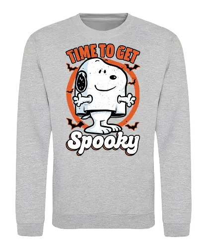 Spooky Beagle Halloween - Halloween, Spooky, Spooky Season, Mystery, Candy, Horror, October, Surprise, creepy, ghost, trick or treat, cute, boo, pet, beagle, dog, comic, bat, bats, peanuts - Sweatshirt
