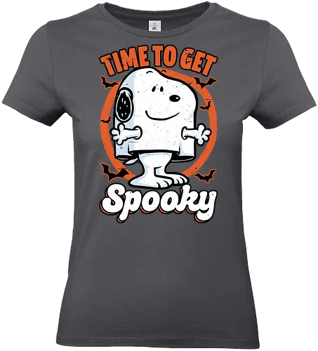 Spooky Beagle Halloween - Halloween, Spooky, Spooky Season, Mystery, Candy, Horror, October, Surprise, creepy, ghost, trick or treat, cute, boo, pet, beagle, dog, comic, bat, bats, peanuts - Standard T-Shirt (Women)