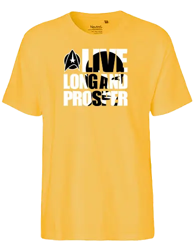 Live Long And...Beyond!!! - nerd, trekkie, joke, gaming, anime, nerd, television, joke, meme, vintage, funny quote, memes, funnytee, funny pop, humor, parody, geek, Space, spock, sci-fi, sci-fi movies, geek - Fairtrade T-Shirt
